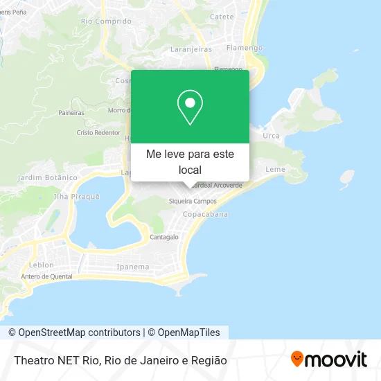 Theatro NET Rio mapa