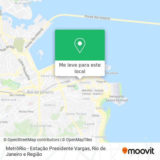 MetrôRio - Estação Presidente Vargas mapa