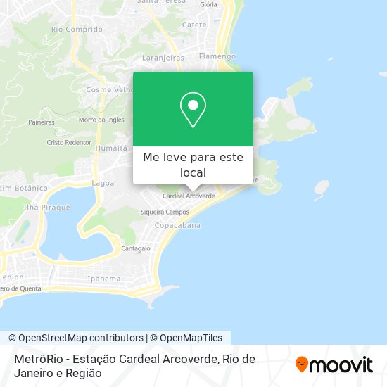 MetrôRio - Estação Cardeal Arcoverde mapa