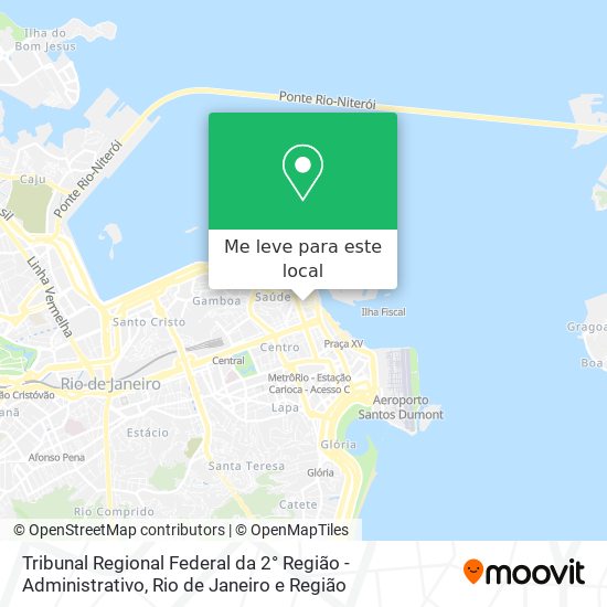 Tribunal Regional Federal da 2° Região - Administrativo mapa