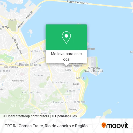 TRT-RJ Gomes Freire mapa