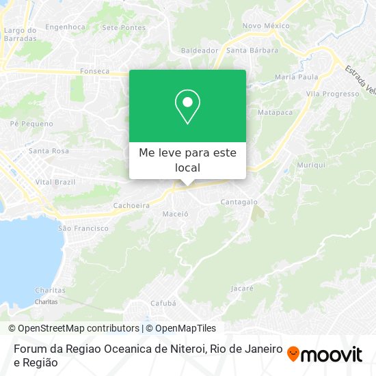 Forum da Regiao Oceanica de Niteroi mapa