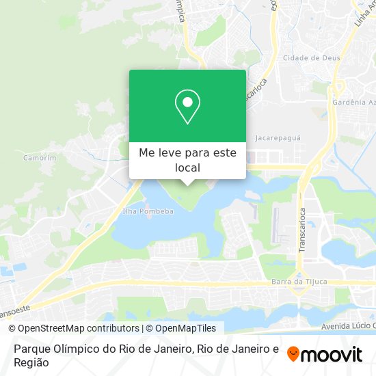 Parque Olímpico do Rio de Janeiro mapa