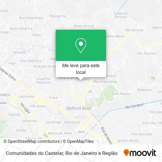 Comunidades do Castelar mapa