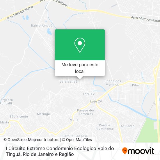 I Circuito Extreme Condomínio Ecológico Vale do Tinguá mapa