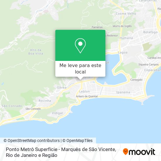 Ponto Metrô Superfície - Marquês de São Vicente mapa