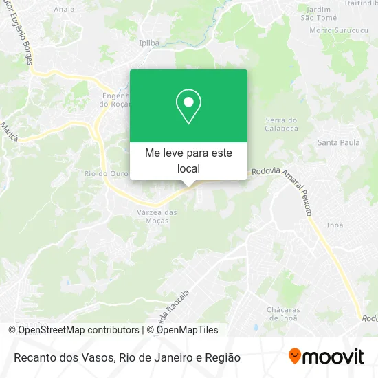 Recanto dos Vasos mapa