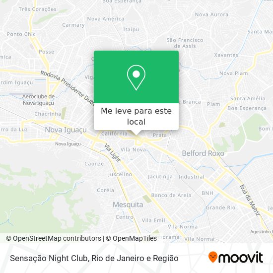 Sensação Night Club mapa