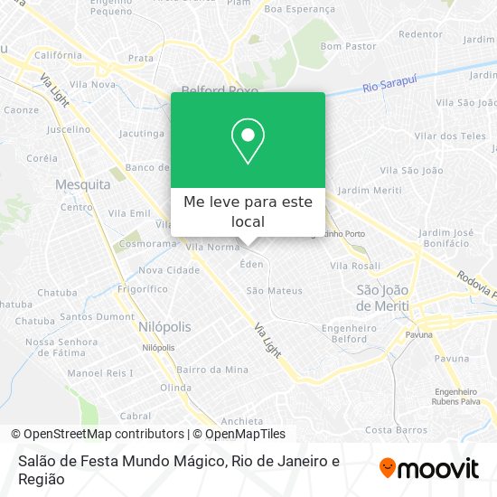 Salão de Festa Mundo Mágico mapa