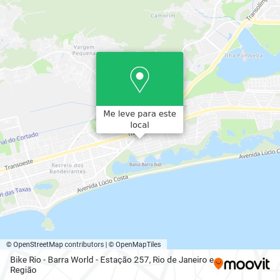 Bike Rio - Barra World - Estação 257 mapa