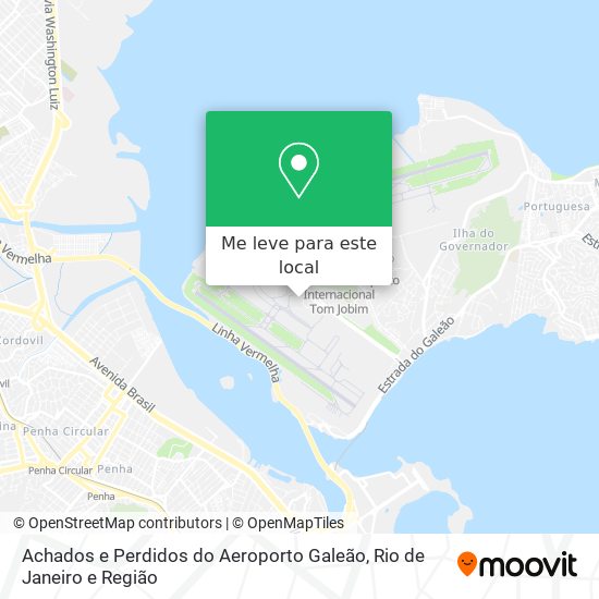 Achados e Perdidos do Aeroporto Galeão mapa