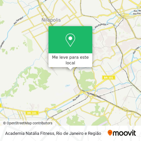 Academia Natália Fitness mapa
