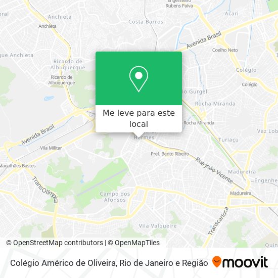 Colégio Américo de Oliveira mapa