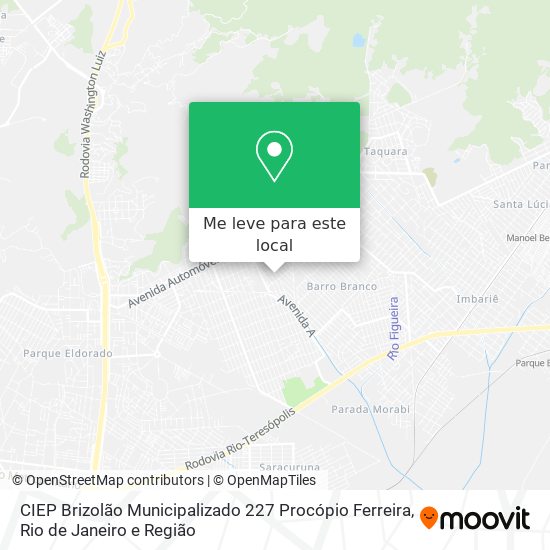 CIEP Brizolão Municipalizado 227 Procópio Ferreira mapa