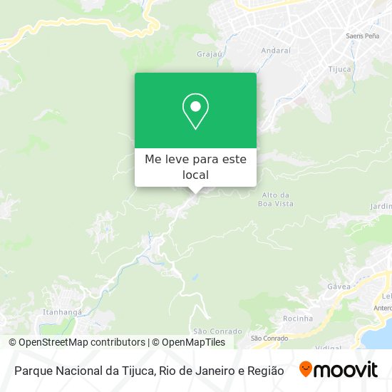 Parque Nacional da Tijuca mapa