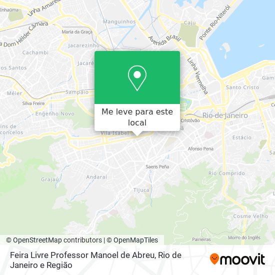 Feira Livre Professor Manoel de Abreu mapa