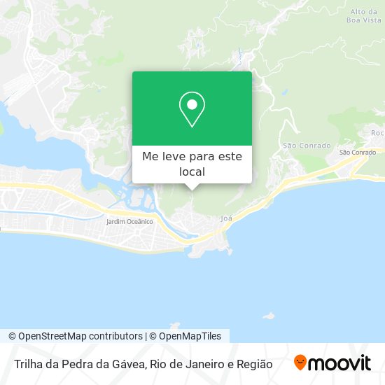 Trilha da Pedra da Gávea mapa