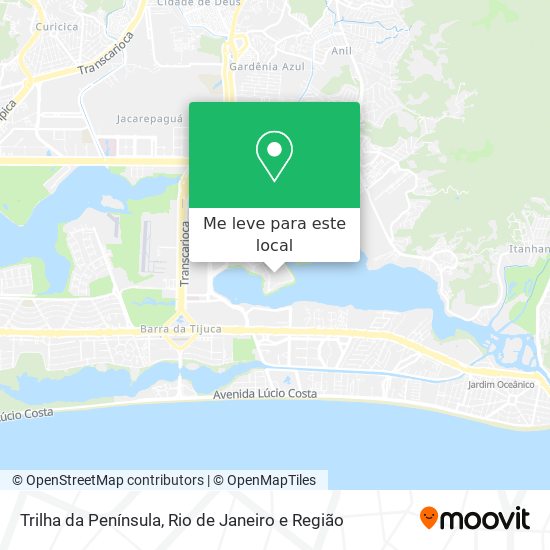 Trilha da Península mapa