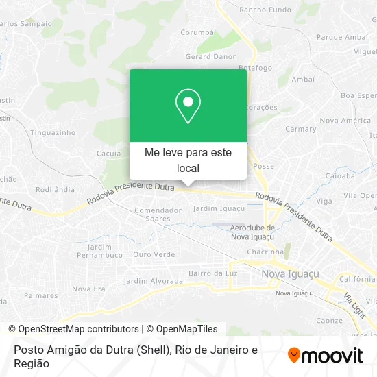 Posto Amigão da Dutra (Shell) mapa