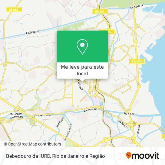 Bebedouro da IURD mapa