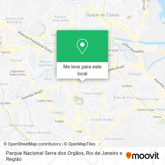 Parque Nacional Serra dos Orgãos mapa