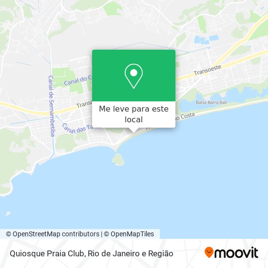 Quiosque Praia Club mapa