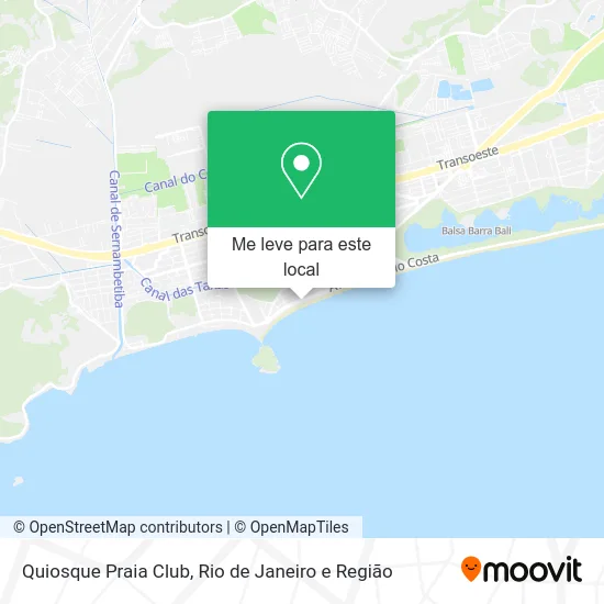 Quiosque Praia Club mapa