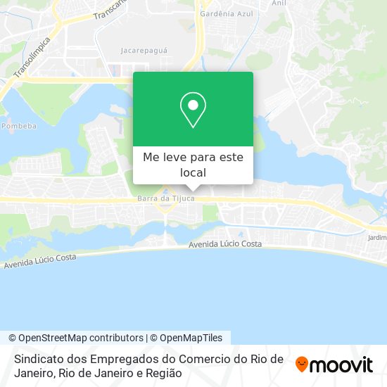Sindicato dos Empregados do Comercio do Rio de Janeiro mapa