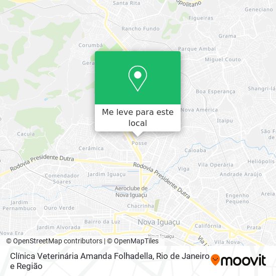 Clínica Veterinária Amanda Folhadella mapa