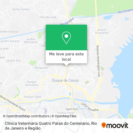 Clínica Veterinária Quatro Patas do Centenário mapa