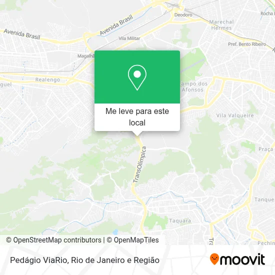 Pedágio ViaRio mapa
