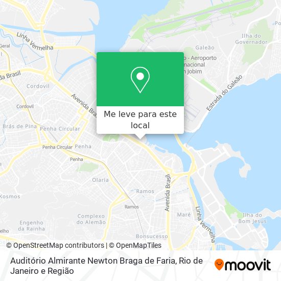 Auditório Almirante Newton Braga de Faria mapa