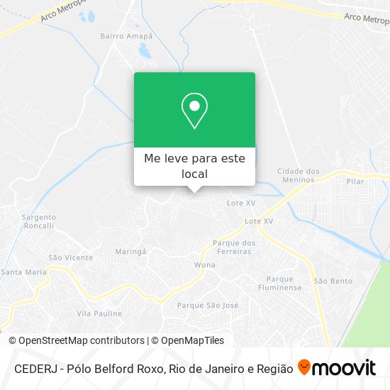 CEDERJ - Pólo Belford Roxo mapa