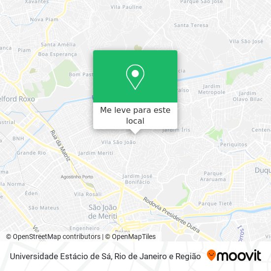 Universidade Estácio de Sá mapa