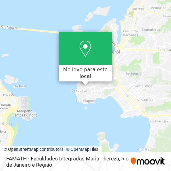 FAMATH - Faculdades Integradas Maria Thereza mapa