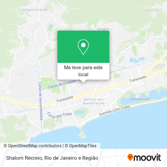 Shalom Recreio mapa