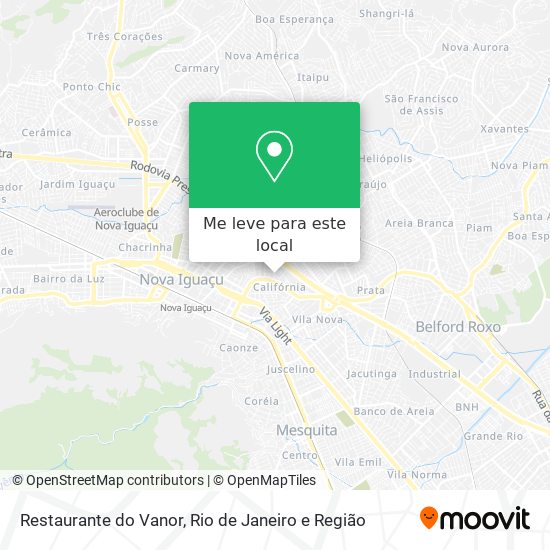 Restaurante do Vanor mapa