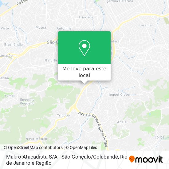 Makro Atacadista S / A - São Gonçalo / Colubandê mapa