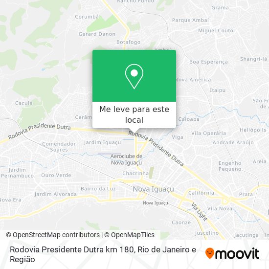 Rodovia Presidente Dutra km 180 mapa