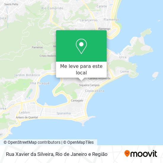 Rua Xavier da Silveira mapa