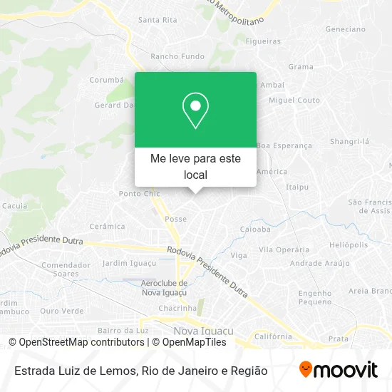 Estrada Luiz de Lemos mapa