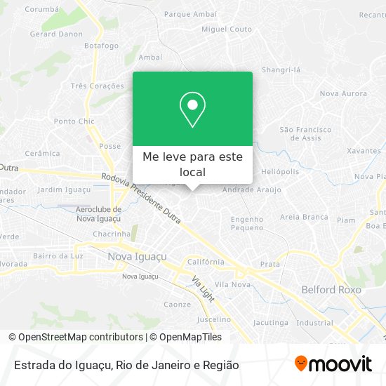 Estrada do Iguaçu mapa