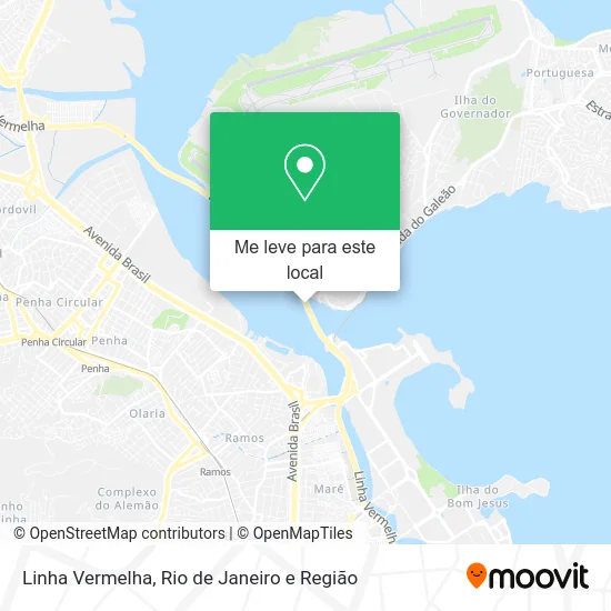 Linha Vermelha mapa