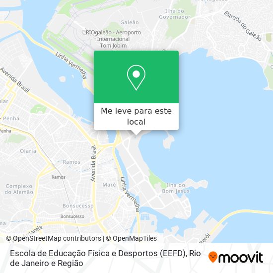 Escola de Educação Física e Desportos (EEFD) mapa