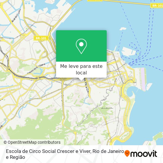 Escola de Circo Social Crescer e Viver mapa