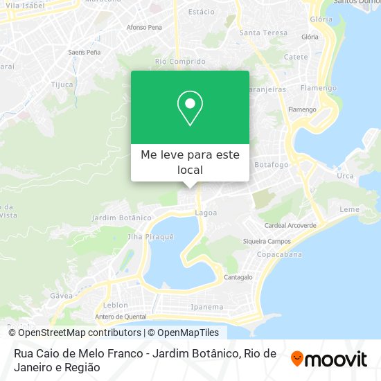 Rua Caio de Melo Franco - Jardim Botânico mapa