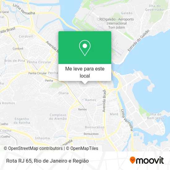 Rota RJ 65 mapa