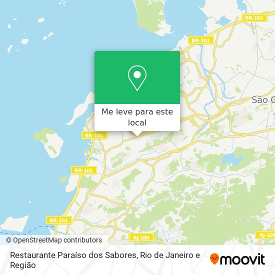Restaurante Paraíso dos Sabores mapa