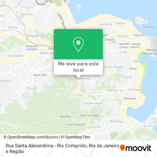 Rua Santa Alexandrina - Rio Comprido mapa