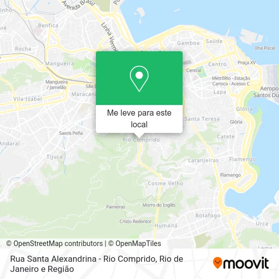 Rua Santa Alexandrina - Rio Comprido mapa